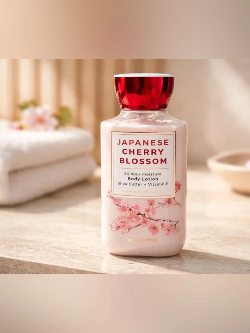 New Bath & Body Works Japanese Cherry Blossom Shea Butter Body Lotion 8 fl oz